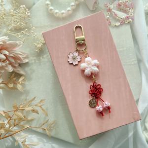 전통 매듭꽃 벚꽃키링 미니 복키링 벚꽃축제 외국인 기념품 선물 백참