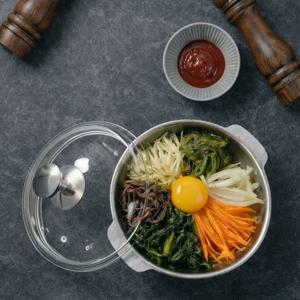 무연마 통5중 스텐 쿠커 18cm 뚝배기 인덕션용 전골 양수 냄비