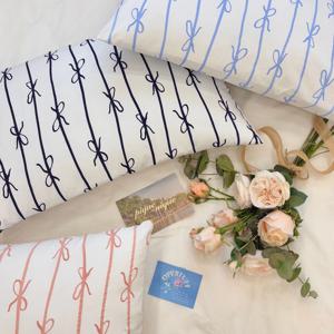 라이트 리본 스트라이프 60수 순면 포인트 베개커버 3color 인테리어 5070 4060