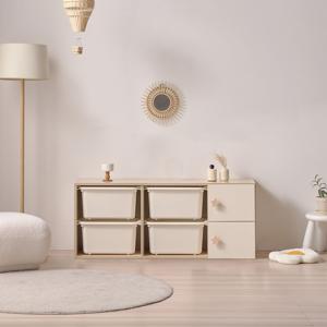 리틀도리  1200 바구니 수납장 오픈장 E0 장난감정리함 유아수납장 바구니교구장