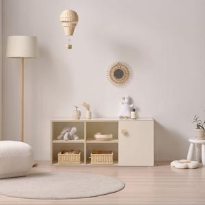 리틀도리 1200 오픈 도어 수납장 E0 장난감정리함 어린이수납장 낮은수납장 오픈장 도어장