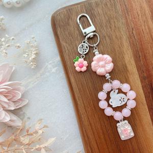 동양풍 펜던트 벚꽃키링 복을 부르는 행운키링 벚꽃축제 기념품 선물 백참