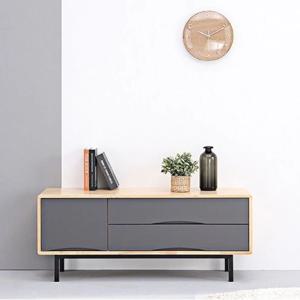 원룸 견고한 원목바디 스틸프레임 투서랍 선반 거실장(1200 3컬러)