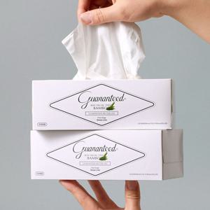 대나무 스노우 페이셜 갑티슈 4겹 3입 미용티슈 먼지없는 고급 각티슈 리필 곽티슈 사각티슈