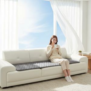 한일온열기 그래핀 전자파없는 쇼파 전기 소파 방석 온열 카본 탄소 4인용 55x190 블랙