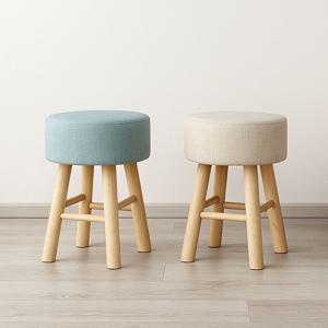 이지라이프 원목 원형 의자 미니 마카롱 스툴 간이 보조 체어