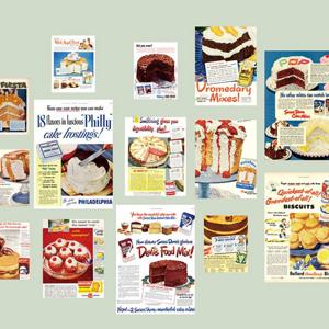 레트로 빈티지 감성 엽서 포스터 세트 촬영소품 벽꾸미기 디저트 케이크 인테리어 엽서 14P