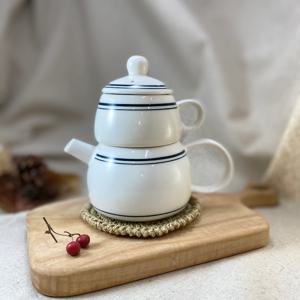 그린더블라인 눈사람 티포원 핸드페인팅 1인티세트