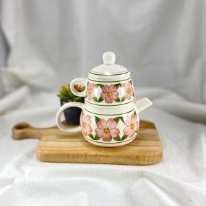 핑크 레트로 핸드페인팅 티포원