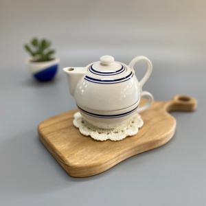 블루더블라인 핸드페인팅 원 티포원