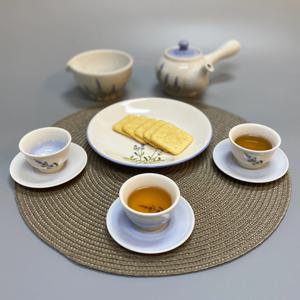 라벤더 핸드 페인팅 3인 전통다기세트  270ml