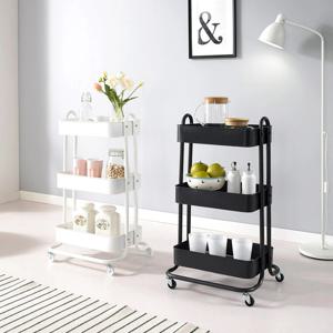 [리퍼] 철제 이동식 수납장 3단 트롤리