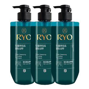 청아 딥클렌징 앤 쿨링 샴푸 592ml x3