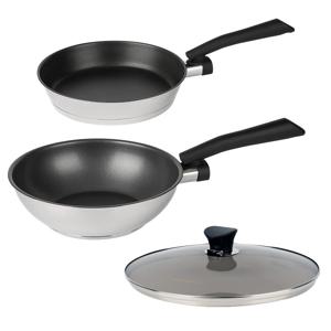 디펜더스 프라이팬 인덕션 스테인레스 후라이팬 22팬24웍24커버 세트