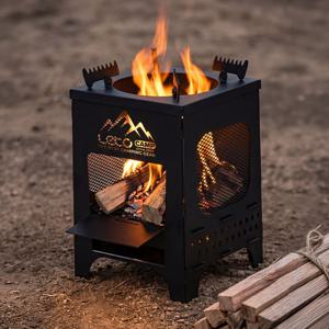 이중연소 아궁이형 캠핑 화로대 (전용가방 포함/분리형 조립식)