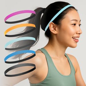 5+1 슬림 운동 헤어밴드 스포츠 헬스 축구 등산 머리띠 땀흘림방지 얇은 밴드