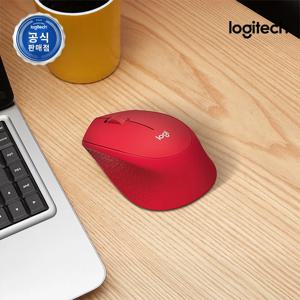 로지텍코리아 공식 M331 무소음 무선마우스 레드