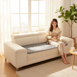 한일온열기 그래핀 쇼파 전기 소파 방석 온열 카본 탄소 3인용 50x140 그레이