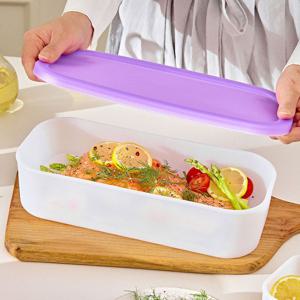 실프리저 2000ml + 찜망 국산 플래티넘 실리콘 찜기 전자레인지용 대용량 밀폐용기