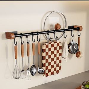 [해외] 빈티지 원목 싱크대 조리도구 걸이 무타공 주방걸이 국자걸이 3size