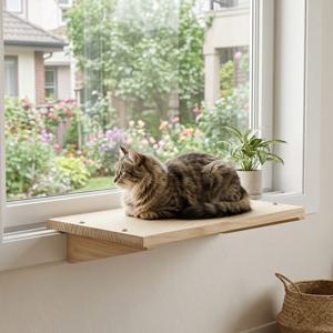고양이 창틀 선반 원목 창문 쉼터 윈도우 창가 침대 맞춤제작