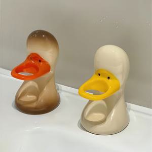 [해외] 귀여운 오리 세라믹 칫솔꽂이 칫솔 치약 걸이 거치대 인테리어 소품 2colors