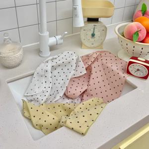 키치 별 도트 순면 귀여운 손수건 3color 키친크로스 스카프 반다나 행주 린넨