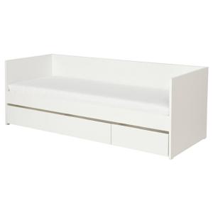 비할스+오피엘 수납데이베드+매트리스 화이트 단단함 싱글 80x200cm