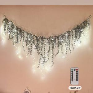 1.8M 대형 별빛내린 모던심플 커튼가랜드지네전구set