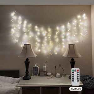 별빛내린 모던심플 커튼가랜드지네전구 260구  차원이다른 불빛