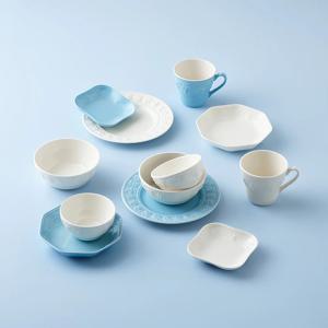 페스티비티 2인 식기 홈세트 12p (아이보리/블루)