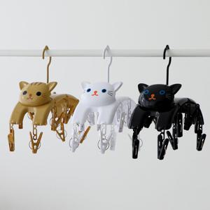 귀여운 고양이 걸이형 빨래집게 양말 건조대