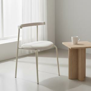 [리퍼] 헤일로 주방 식탁 카페 의자 원목 푹신한  디자인 스틸 체어 2colors