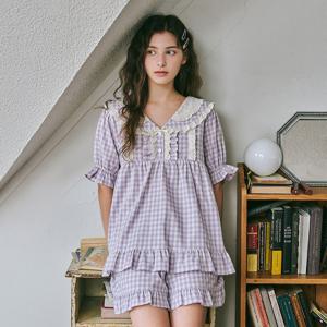 사샤 반팔 투피스 라벤더 (32수)