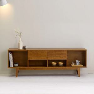헤이든 고무나무 원목 거실장 1800 TV다이 서랍 수납형
