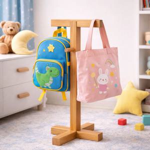 원목가방걸이 수작업가구 낮은 옷걸이