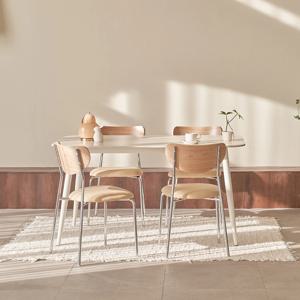 미니멀 디자인 포린 포세린 12T 통 세라믹 스틸 식탁 테이블 1200/1400/1600
