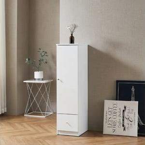 소형 4단 수납식 서랍장 1.2M 도어식 서랍식 미니 틈새장 300 QKKQD