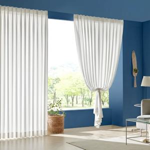 비침 없는 도톰 쉬폰 커튼 거실 안방 형상기억 차르르 나비주름 맞춤제작