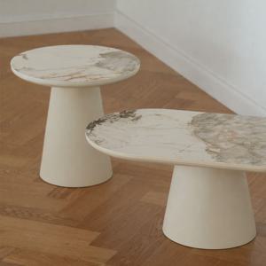 코멜리 포세린 세라믹 거실 소파 침실 사이드 원형 테이블 500