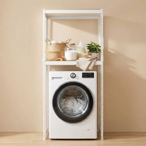 2단 세탁기선반 드럼 통돌이 세탁기 위 선반 철제 조립식 앵글 세탁기장 세탁실 수납장