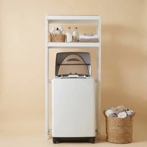 2단 세탁기선반 드럼 통돌이 세탁기 위 선반 앵글 세탁실 수납장 (12mm 강화합판)