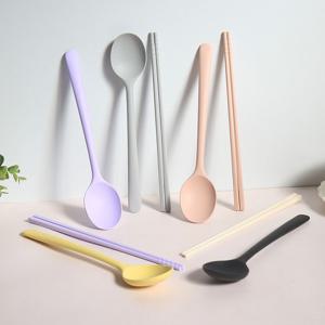 실리콘 수저세트 성인 한식 숟가락 젓가락 요리 스푼