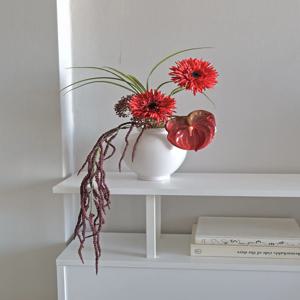 레드 플라워 조화 거베라 안스리움 인테리어 꽃 다발 세트 카페 테이블 소품