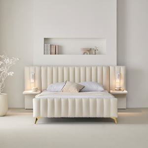 조명추가 샤르망 앤틱 매립형 벨벳 패브릭 침대 (SS/Q/K) 3colors