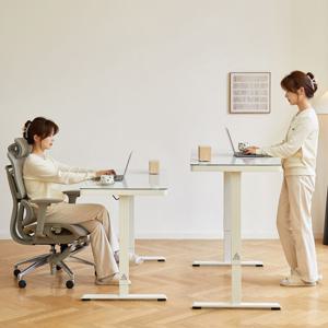 5분 간편조립 강화유리 전동 모션데스크 800/1000/1200/1400 2colors