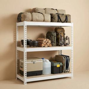 3단 중량랙 2T 철제 선반 조립식 앵글 다용도실 창고 수납 선반장 (12mm 강화합판)