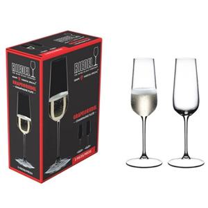 와인잔 그레이프@리델 2본입 샴페인 플루트 글라스 선물 세트