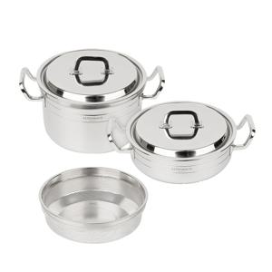 큐라이네 냄비 양수24cm+멀티케셀24cm+스티머 세트