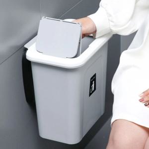 무타공 걸이형 벽걸이 쓰레기통 주방 7L (브라켓포함)